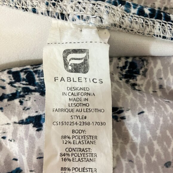 Fabletics Define PowerHold Mid-Rise Capri Leggings Fossil Print Small Athletic - Picture 6 of 8